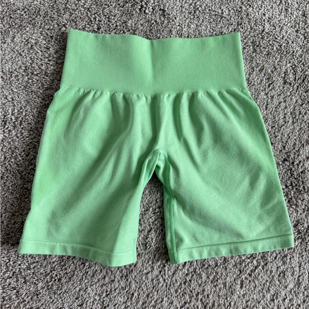 NVGTN Pistachio Green Contour Seamless Shorts